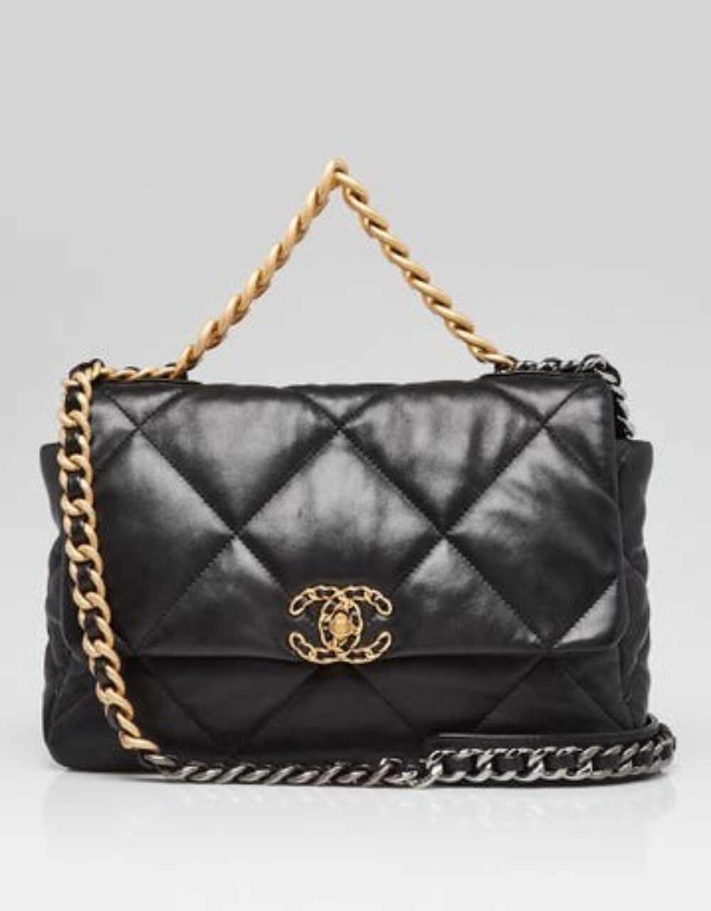 MSRP$8,500 LIKE NEW Chanel Black Quilted Lambskin Leather 19 Large Maxi Flap Bag - Picture 7 of 16